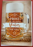 Vatertag - Karte mit Umschlag - Bier - Prost! Auf den...