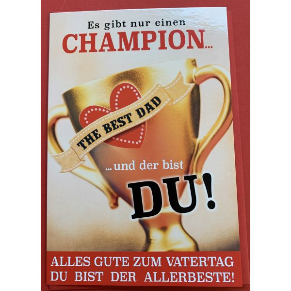 A Vatertag Karte mit Umschlag Es gibt nur einen Champion