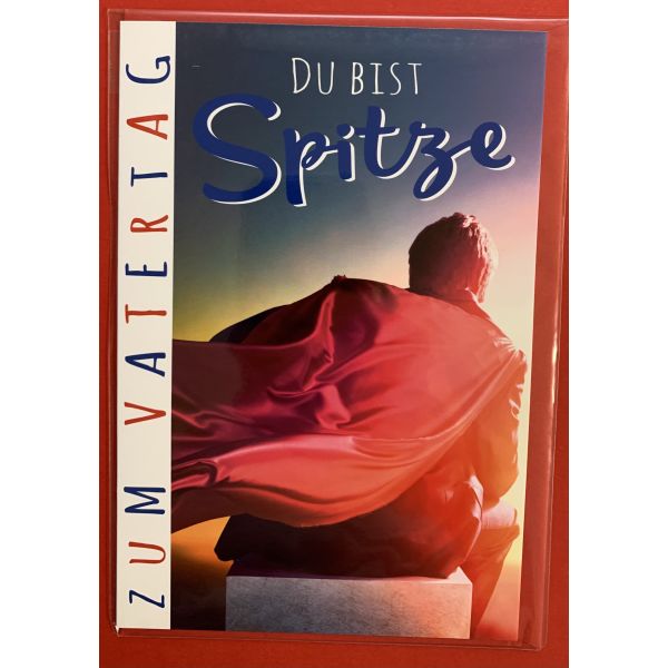 Vatertag Karte mit Umschlag Superheld Du bist Spitze