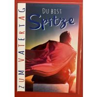Vatertag Karte mit Umschlag Superheld Du bist Spitze