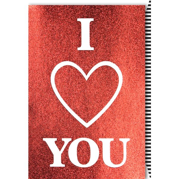 Allgemeine Wünsche Glückwunschkarte mit Umschlag I love you