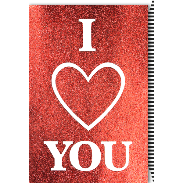 Allgemeine Wünsche Glückwunschkarte mit Umschlag I love you