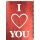 Allgemeine Wünsche Glückwunschkarte mit Umschlag I love you