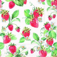Servietten Lunch Garten Erdbeeren Straucherdbeeren Garden...
