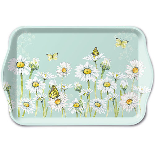 Tray Melamine – Tablett – 13 x 21 cm - Daisy Green – Gänseblümchen grün - Ambiente