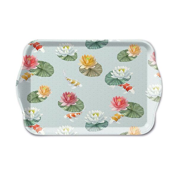 Tray Melamine Tablett 13 x 21 cm Koi Carps Koi Karpfen