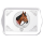 Tray Melamine Tablett 13 x 21 cm Classic Horse klassischen Pferde