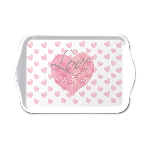 Tray Melamine Tablett 13 x 21 cm Love Letters Liebesbriefe