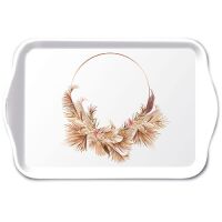 Tray Melamine Tablett 13 x 21 cm Potpourri Ring Feder Ring