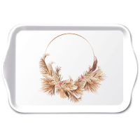 Tray Melamine Tablett 13 x 21 cm Potpourri Ring Feder Ring