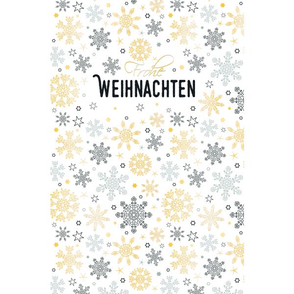 Weihnachtskarte Glückwunschkarte mit Umschlag Eiskristalle