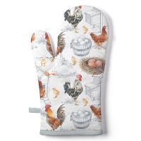 Ofenhandschuh Format 18 x 30 cm Chicken Farm Hühnerfarm