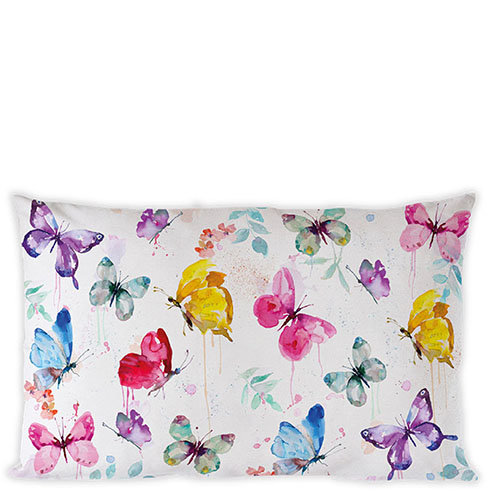 Kissenbezug – Format: 50 x 30 cm – 1 Kissenbezug pro Packung - Butterfly Collection White – Schmetterling Sammlung weiss