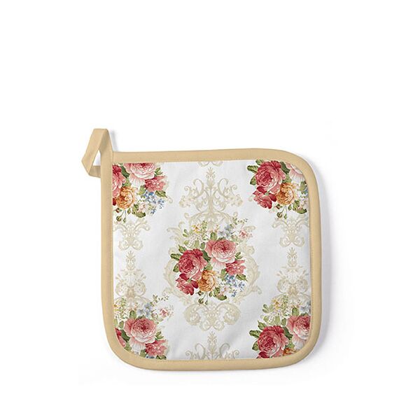 A Topflappen Format: 20 x 20 cm 1 Topflappen pro Packung Sara Cream Blumen