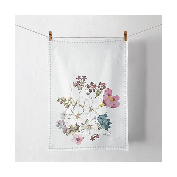 Geschirrtuch Kitchen towel Format: 50 cm x 70 cm 1 Geschirrtuch pro Packung Mea Blumen
