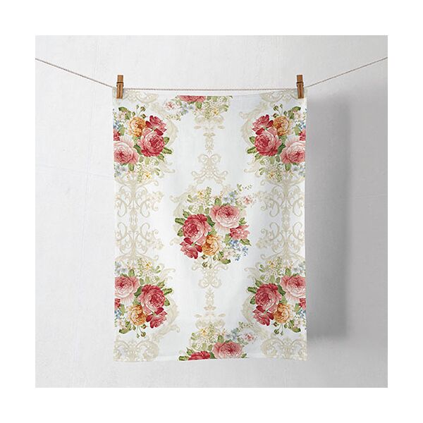 A Geschirrtuch Kitchen towel Format: 50 cm x 70 cm 1 Geschirrtuch pro Packung Sara Cream Blumen