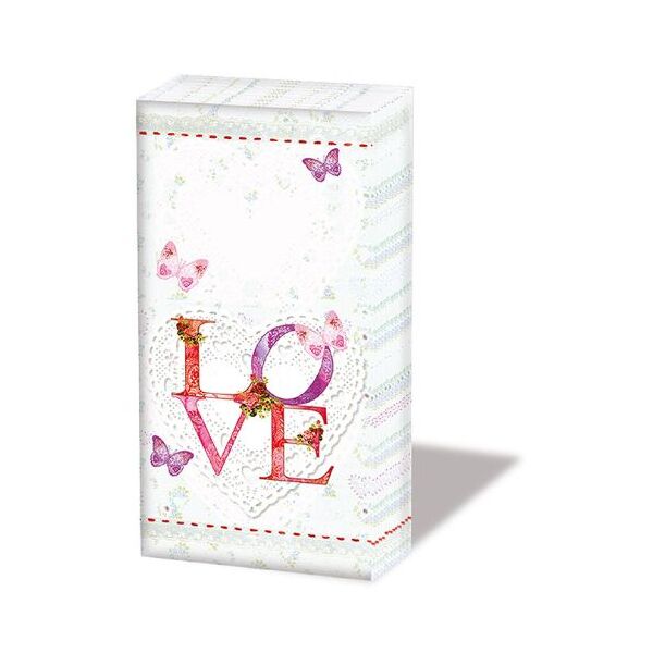 Taschentücher 21,5 x 22 cm 4-lagig á 10 Stück pro Packung Love