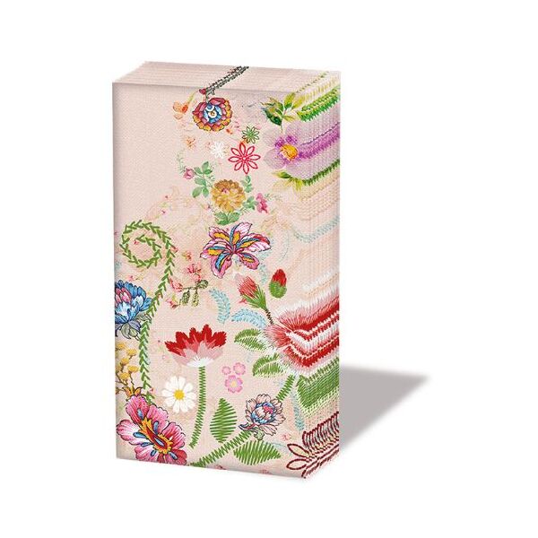 Taschentücher 21,5 x 22 cm 4-lagig á 10 Stück pro Packung Embroidery Flower Rose