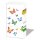 Taschentücher  21,5 x 22 cm – 4-lagig – á 10 Stück pro Packung - Colourful Butterflies – bunte Schmetterlinge - Ambiente