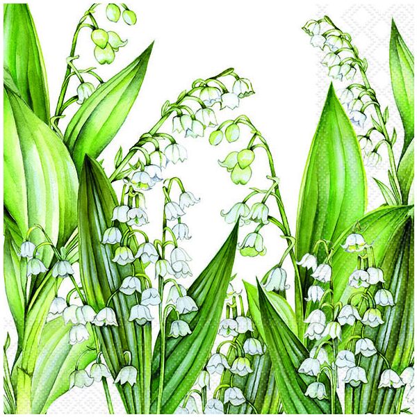 Servietten Lunch Napkin Lunch Format: 33 x 33 cm 3-lagig 20 Servietten Sweet Lily Lilie