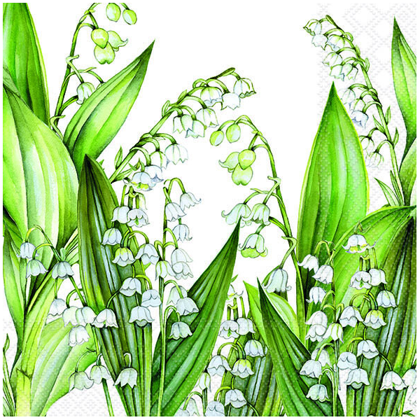 Servietten Lunch Napkin Lunch Format: 33 x 33 cm 3-lagig 20 Servietten Sweet Lily Lilie