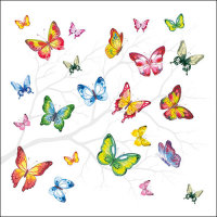 Napkin 33 Colourful Butterflies FSC Mix