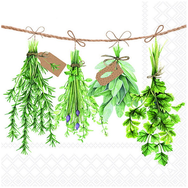 Servietten Lunch Fresh Herbs Frische Kräuter -33 x 33 cm 20 Servietten