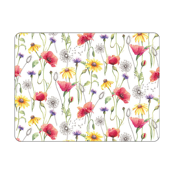 A Tischset Placemat Format: 30 cm x 40 cm 83% PVC, 17% Polyester 1 Tischset pro Packung Poppy Meadow Klatschmohnwiese