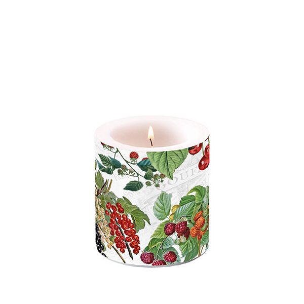Kerze klein Candle small Format: Ø 7,5 cm x 9 cm 1 Kerze pro Packung Fresh Fruits firsches Obst