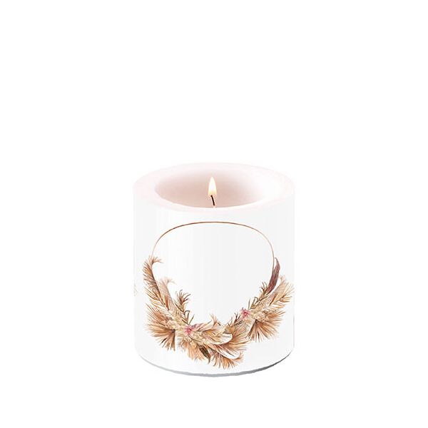 Kerze klein Candle small Format: Ø 7,5 cm x 9 cm 1 Kerze pro Packung Potpourri Ring Kranz