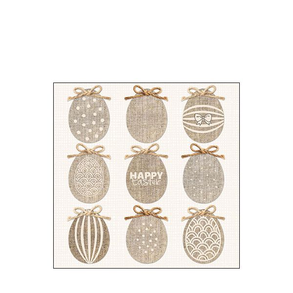 Ostern Cocktail Servietten 25 x 25 cm 3-lagig 20 Servietten Natural Easter Ostereier braun