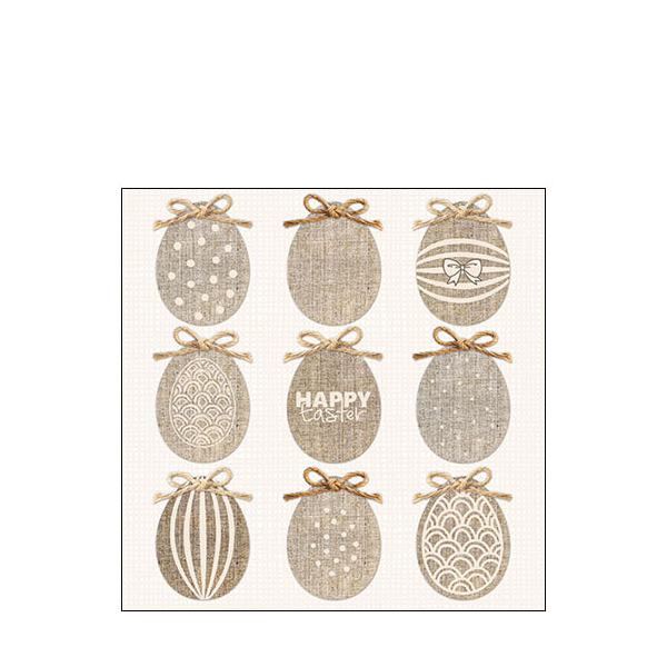 Ostern Cocktail Servietten 25 x 25 cm 3-lagig 20 Servietten Natural Easter Ostereier braun