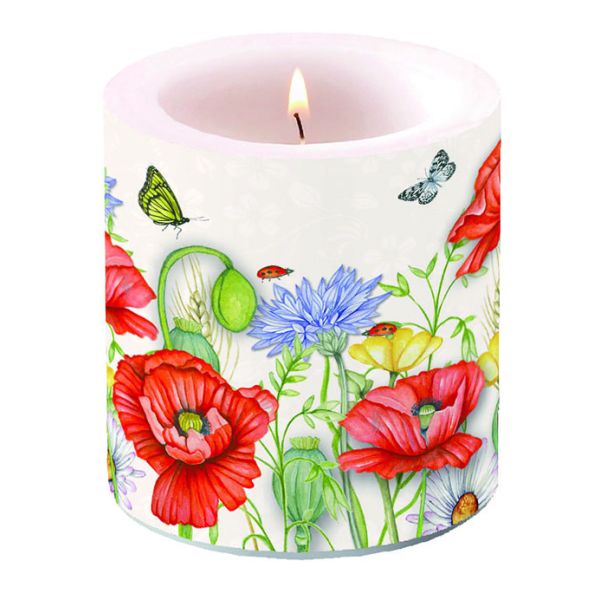 A Kerze klein Candle small Format: Ø 7,5 cm x 9 cm 1 Kerze pro Packung Summertime White Sommerzeit weiss