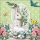 A Ostern Servietten Lunch Napkin Lunch Format: 33 x 33 cm 3-lagig 20 Servietten White Rabbit Green FSC Mix