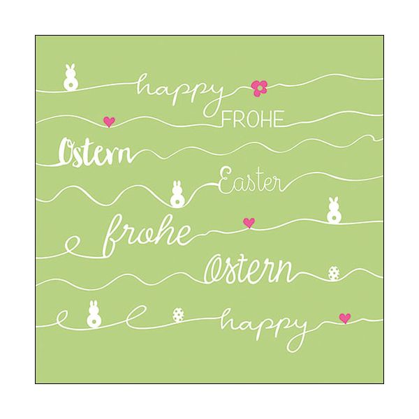 A Ostern Servietten Lunch Napkin Lunch Format: 33 x 33 cm 3-lagig 20 Servietten  Easter Line Green FSC Mix   33x33cm  Page  32