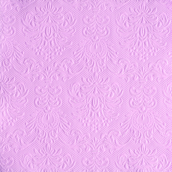Serviette Dinner 40 x 40 cm 3-lagig 15 Servietten Elegance Rose rosa mit Prägung