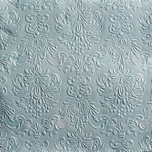 Serviette Dinner Format: 40 x 40 cm 3-lagig 15 Servietten Elegance Silver silber mit Prägung