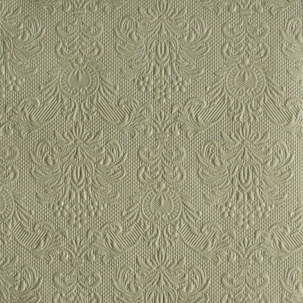 Serviette Dinner Format: 40 x 40 cm 3-lagig 15 Servietten Elegance Taupe taupe mit Prägung
