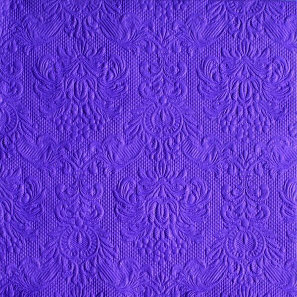 A-2026 Serviette Dinner Format: 40 x 40 cm 3-lagig 15 Servietten Elegance Purple purpur mit Prägung