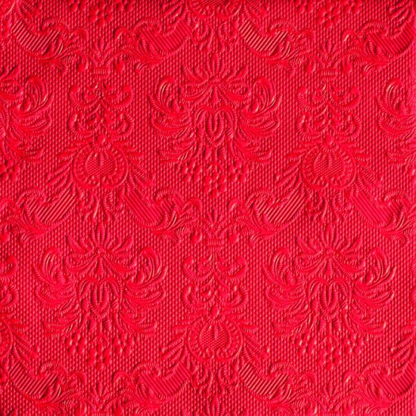 Serviette Dinner Format: 40 x 40 cm 3-lagig 15 Servietten Elegance Red rot mit Prägung