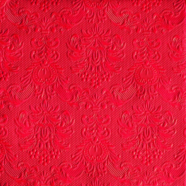 Serviette Dinner Format: 40 x 40 cm 3-lagig 15 Servietten Elegance Red rot mit Prägung