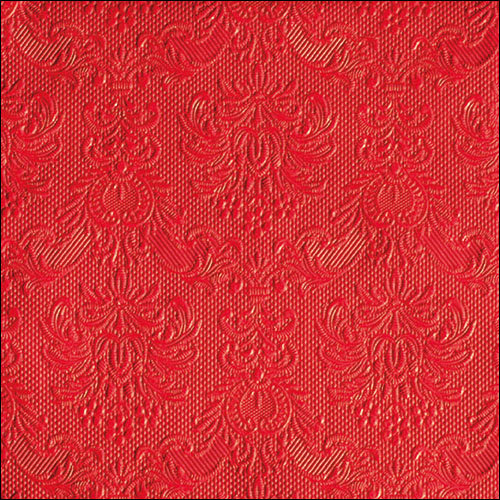 Serviette Dinner – Format: 40 x 40 cm – 3-lagig – 15 Servietten pro Packung - Elegance Red FSC Mix – rot – mit Prägung