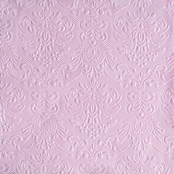 Serviette Dinner Format: 40 x 40 cm 3-lagig 15 Servietten Elegance Pearl Pink Perlpink mit Prägung