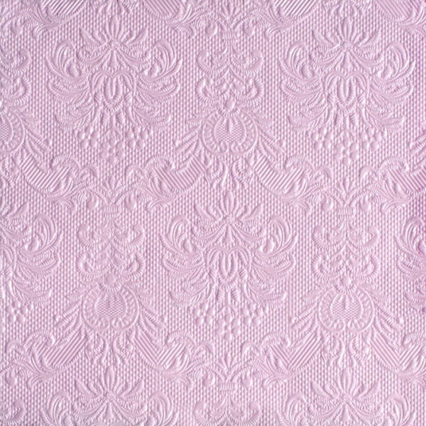 Serviette Dinner Format: 40 x 40 cm 3-lagig 15 Servietten Elegance Pearl Pink Perlpink mit Prägung