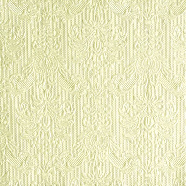 Serviette Dinner Format: 40 x 40 cm 3-lagig 15 Servietten Elegance Pearl Cream Perltaupe mit Prägung