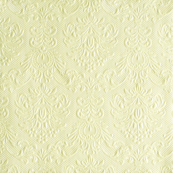 Serviette Dinner Format: 40 x 40 cm 3-lagig 15 Servietten Elegance Pearl Cream Perltaupe mit Prägung