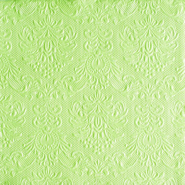 Serviette Dinner Format: 40 x 40 cm 3-lagig 15 Servietten Elegance Pearl Green Perlgrün mit Prägung