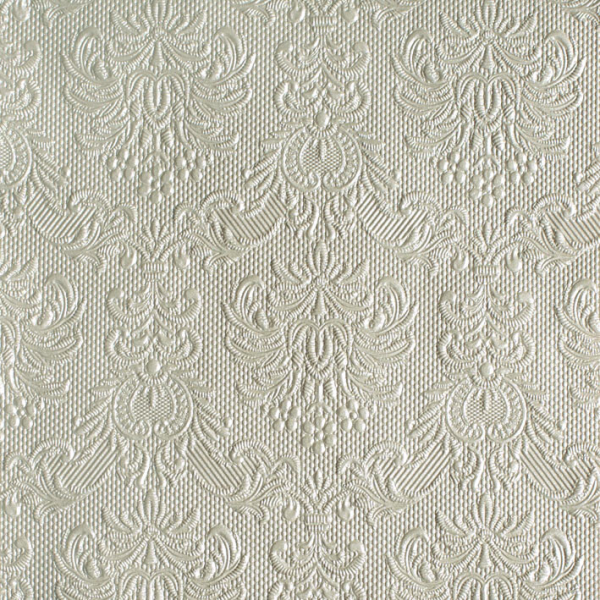 Serviette Dinner Format: 40 x 40 cm 3-lagig 15 Servietten Elegance Pearl Taupe mit Prägung