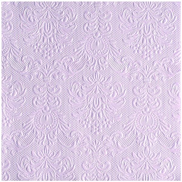 Serviette Dinner Format: 40 x 40 cm 3-lagig 15 Servietten Elegance Pearl Lilac FSC Mix Perllila mit Prägung