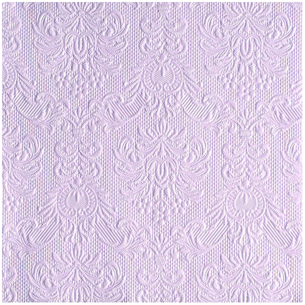 Serviette Dinner Format: 40 x 40 cm 3-lagig 15 Servietten Elegance Pearl Lilac FSC Mix Perllila mit Prägung